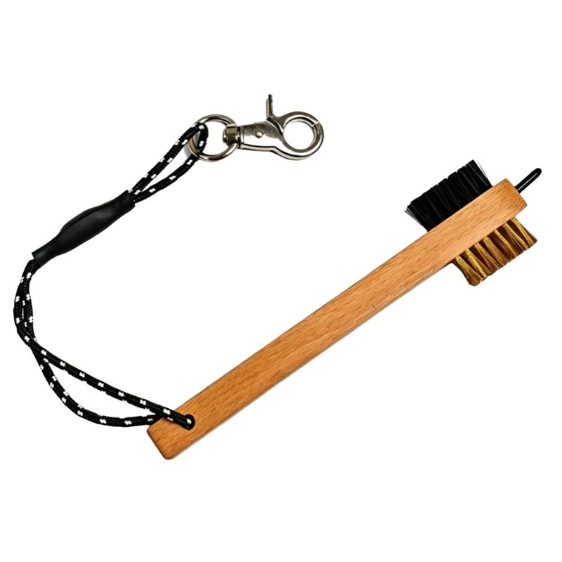 Golf Equipment To Improve Your Game - ABHS-golfclubborstel met houten handvat en metalen