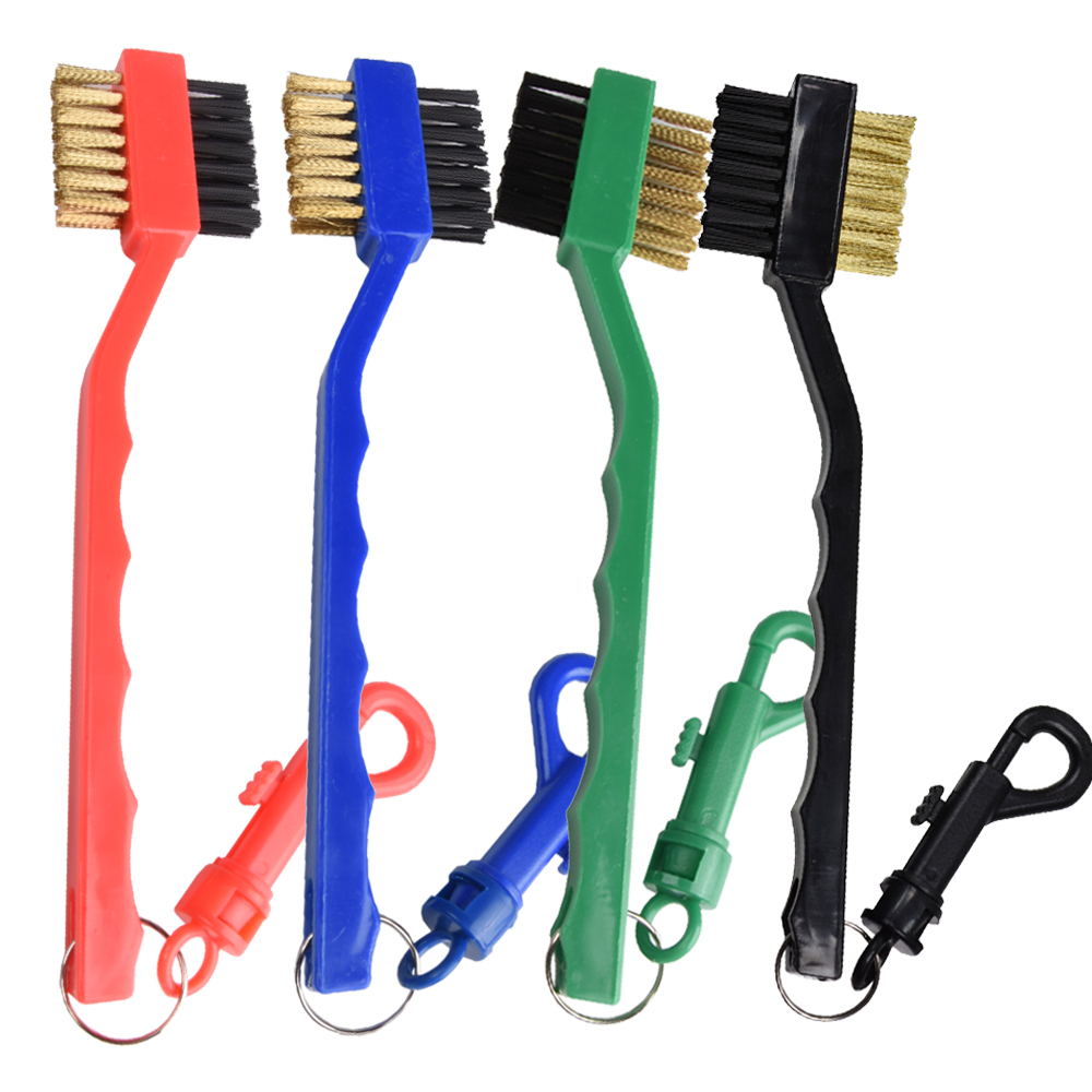 Golf Equipment To Improve Your Game - Golfreinigingsborstel Dubbelzijdig ontwerp Draagbare haak Lichtgewicht