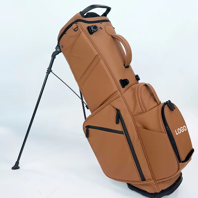 Golf Equipment Logo - Golfstandbag met geborduurd logo, PU leer,