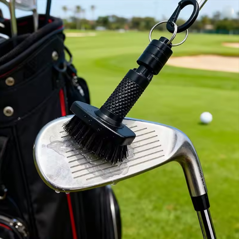 Golf Equipment To Improve Your Game - Golfclubreinigingsborstel, groefreiniger, mini-golfclubborstel, magnetisch snelontgrendelbaar golfaccessoire
