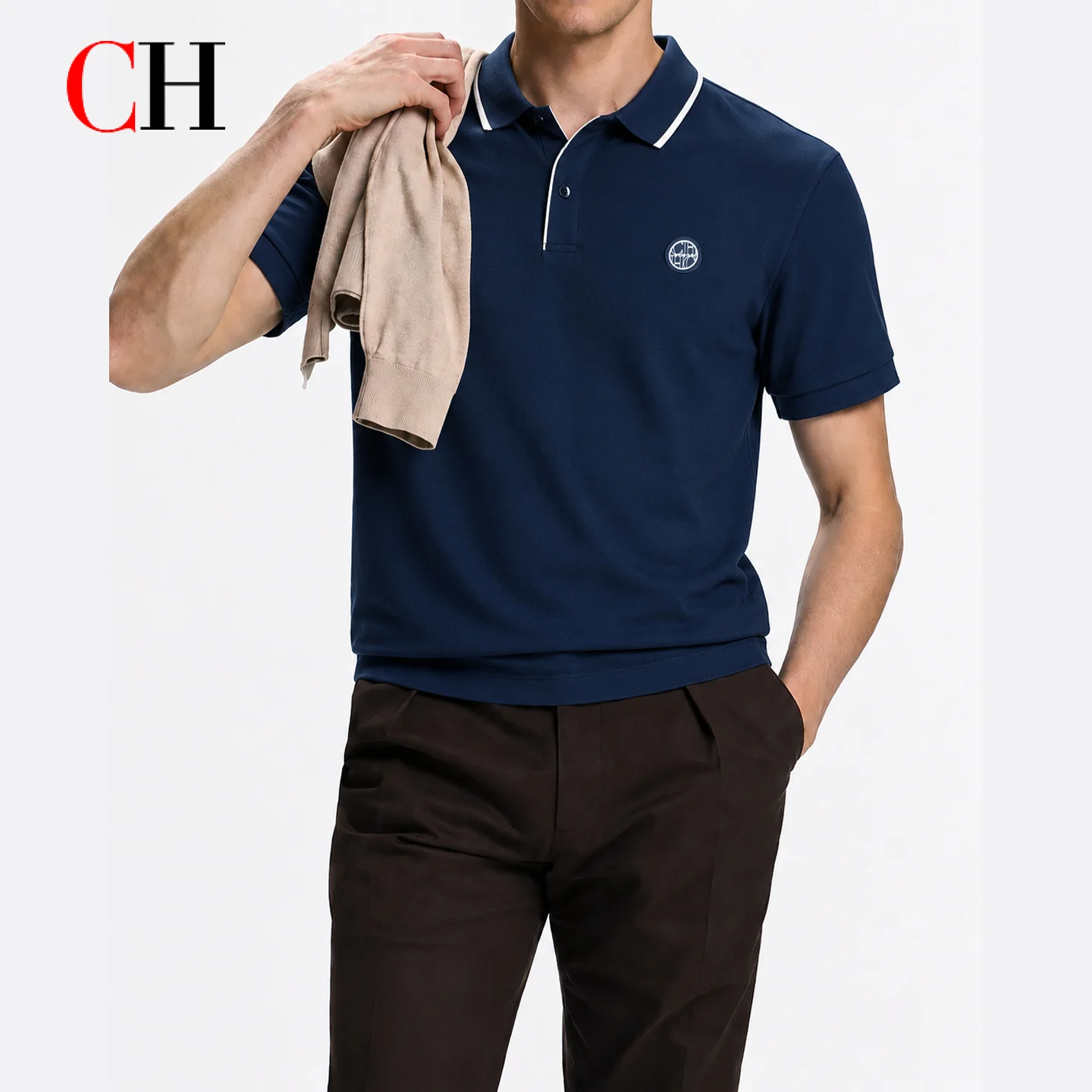 CH Heren Single Witte Kraag Ko - Golf Equipment Logo recensie en prijs