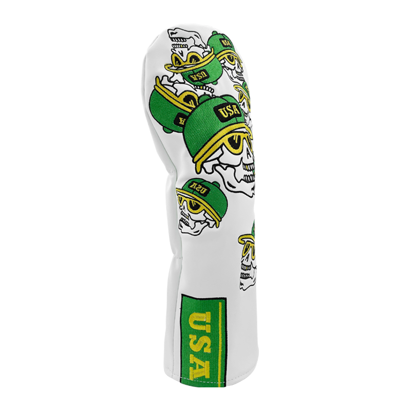 Witte lederen golfhoofdcover m - Golf Equipment Suppliers recensie en prijs