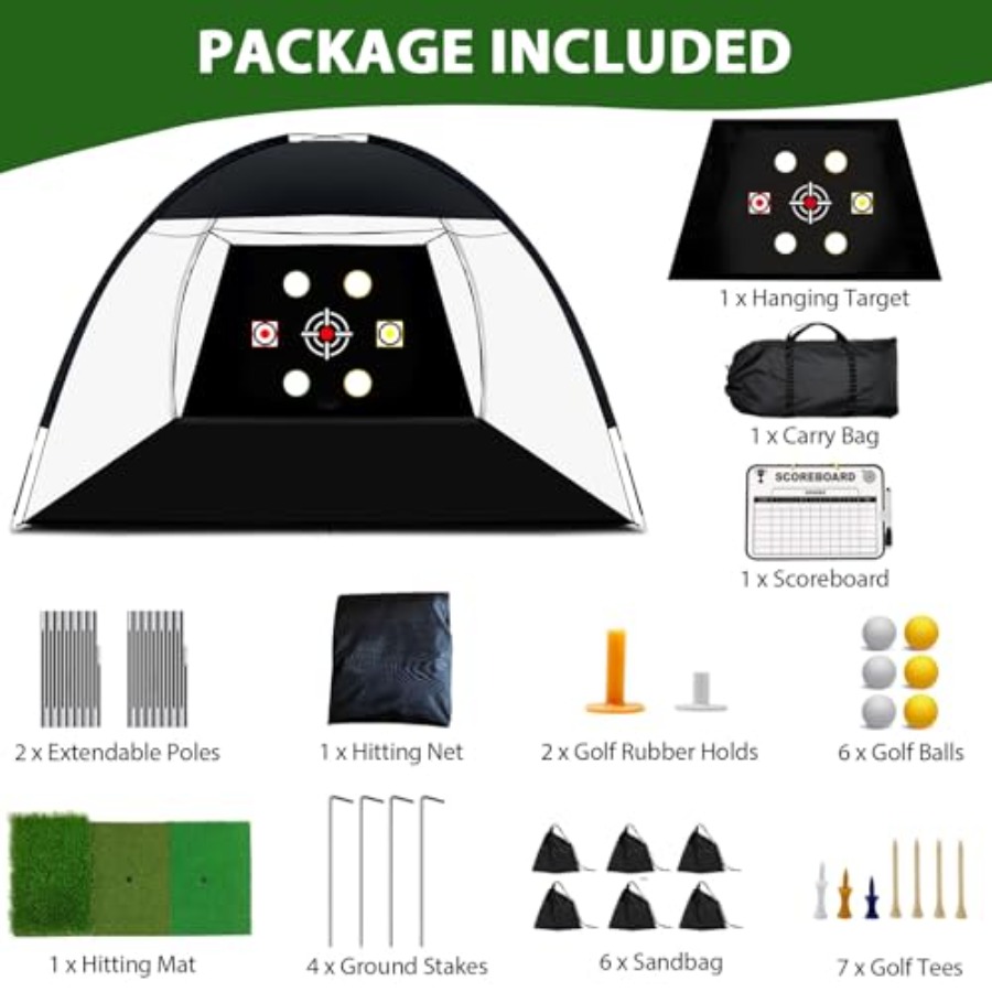 Golfnet, 10x7 ft oefennet voor - Practice Net Hitting recensie en prijs
