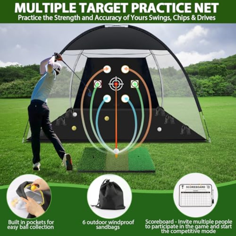 Golfnet, 10x7 ft oefennet voor - Practice Net Hitting recensie en prijs